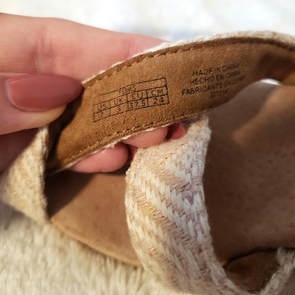 Toms Sienna Wedge Sandals in Woven Cream, Size 7 - Picture 13 of 13